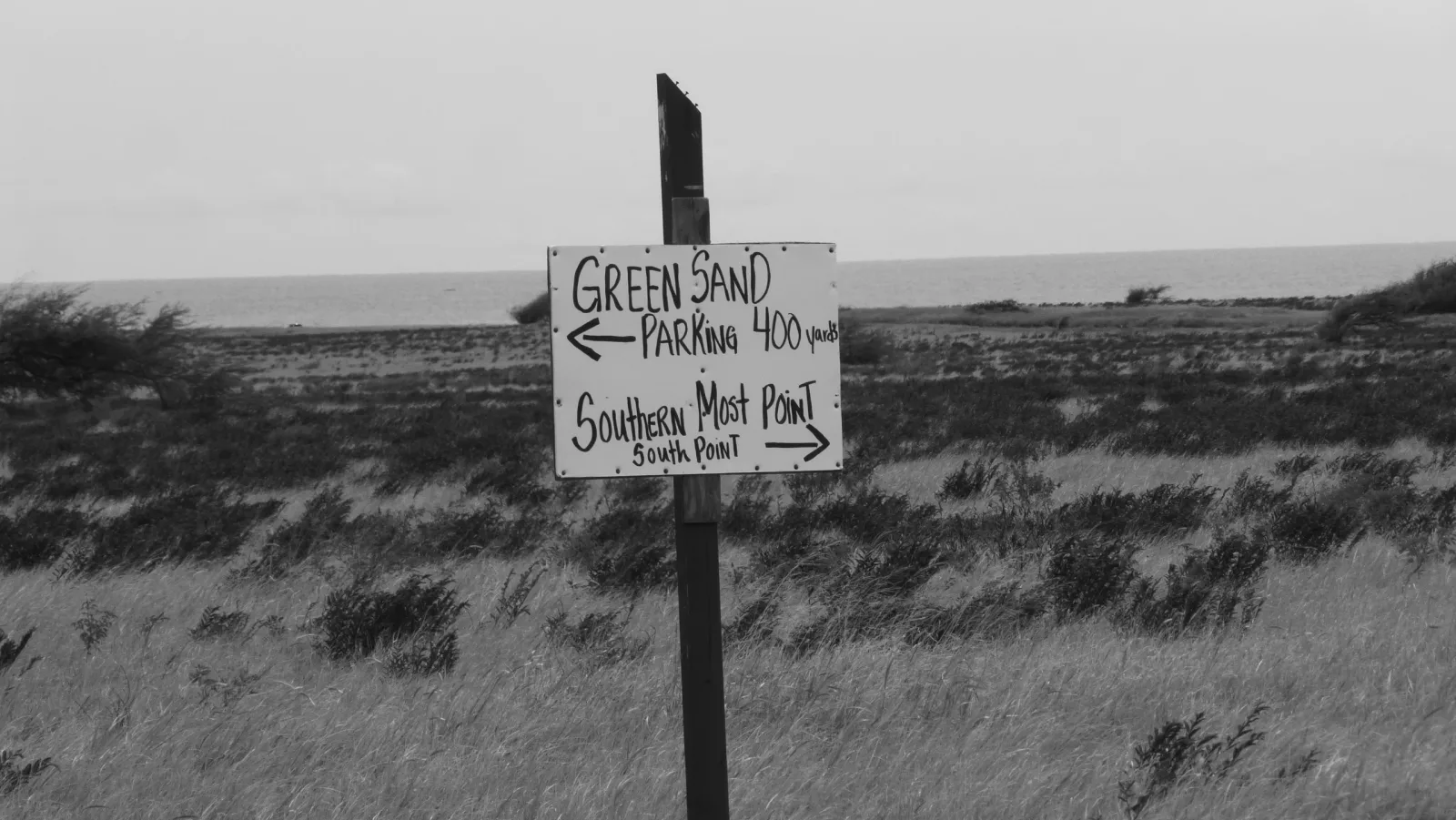 Big Island, Hawaii – Wegweiser Green Sand Beach & South Point